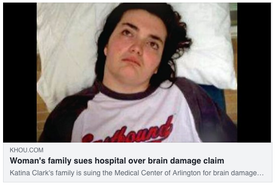 Woman's family sues hospital over brain damage claim